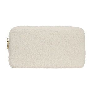 NEW Stoney Clover Lane Cozy Sherpa Pouch - Small, Marshmallow